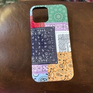 Slightly used Casely iPhone 12 Pro patchwork case